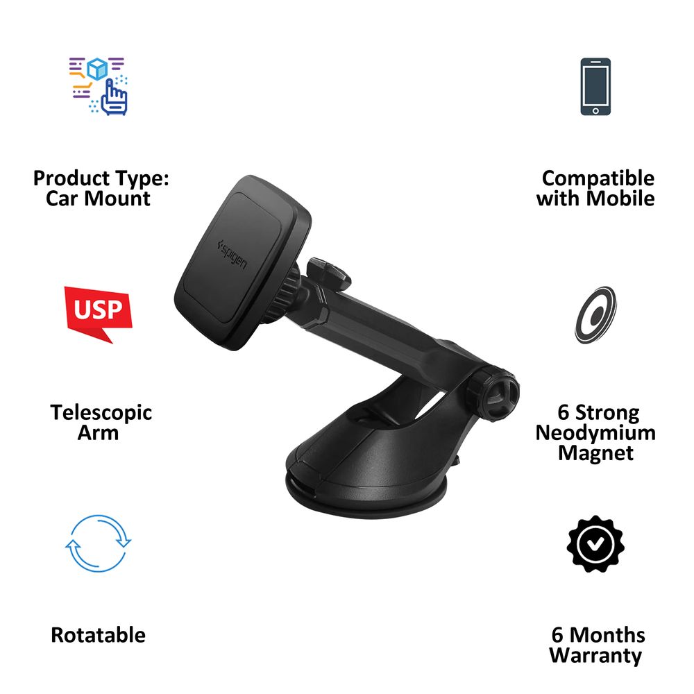 Buy Spigen Car Mount Holder for Mobile (Neodymium Black) Online